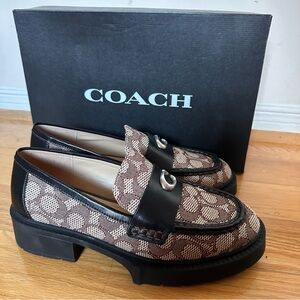 Coach Leah Loafer in signature jacquard